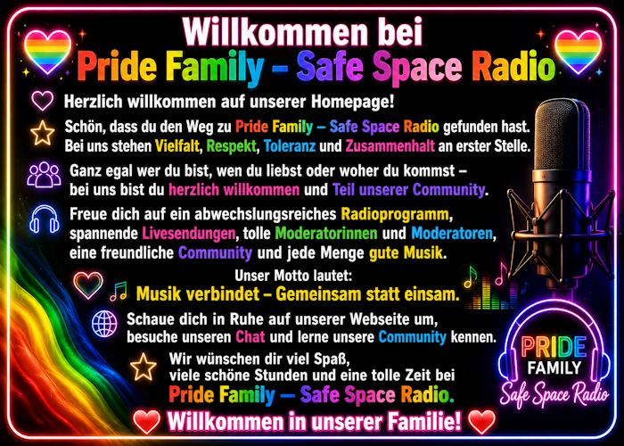 Willkommen bei Pride Family – Safe Space Radio